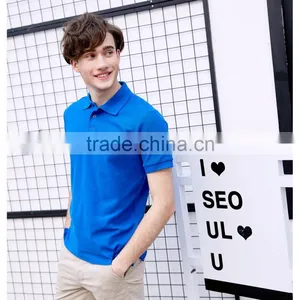 Factory Wholesale High Quality 220g 100% Cotton Ribbed Collar Stock Men Polo Shirt thumbnail-2