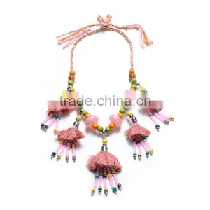 European and American Popular Long Beads Necklace Yarn Hand-woven Yiwu Jewelry Factory Wholesale thumbnail-6
