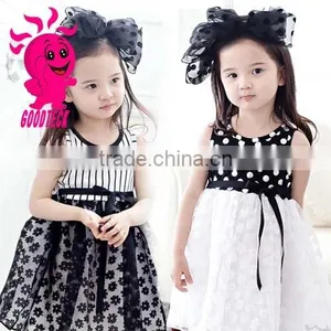 New Arrival Wholesale Children Sleeveless Polka Dot Party Dress thumbnail-1