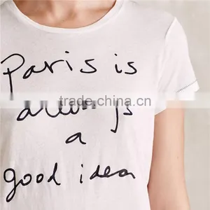 China Supplier Online Shopping Best Selling Loose Cotton t Shirt for Women thumbnail-3