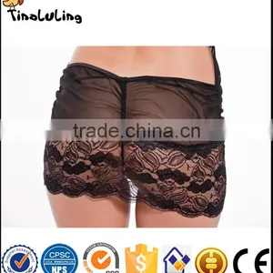 Hot Selling Sexy Black Chiffon Robe No Sleeves Sleepwear for Women thumbnail-5