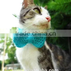 Crochet Pattern Cat Collar Cat Necklace Hand Made Bow Tie Cat Neck Belt thumbnail-1