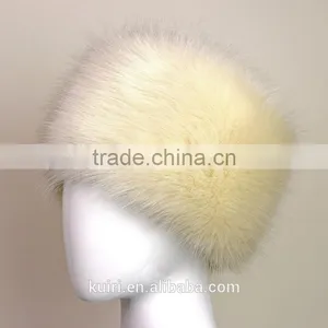 New Fashion Velvet Winter Warm Dome Caps Faux Fox Fur Hat Fake Mink Fur Hats For Women Skullies Beanies Bone thumbnail-4