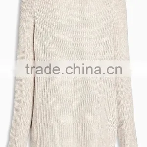 2017 Hottest Women Knit Top Sweater With Lace Trim Top thumbnail-3
