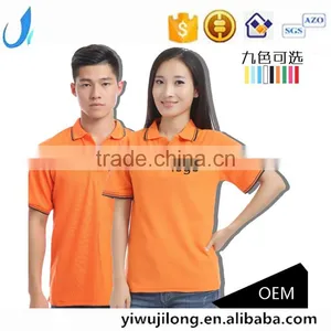 OEM Cheaper Custom Logo Printing Couple Golf Short Sleeve DIY Polo T-Shirt for Advertising and Promotion thumbnail-1