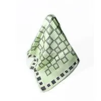 Fashion Plaid Silk Scarf thumbnail-1