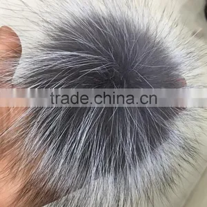 YR1042 Real Silver Fox Fur Pom Pom for Shoes Decorations thumbnail-3