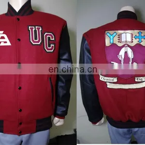 Stand Collar Slimming PU-Leather Splicing Long Sleeve Cotton-Padded Jacket For Men thumbnail-1
