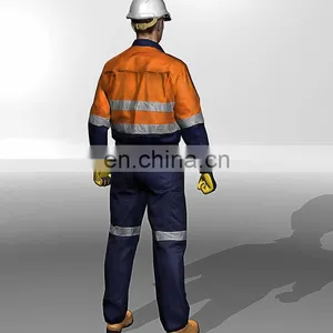 European Standard High Quality ISO EN471 Flame Resistant Safety Workwear Shirt and Pants thumbnail-6