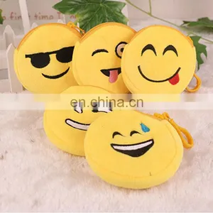 New Popular Design Plush Emoji Wallet Souviners Gift Cute Emoticon Plush Pocket Money Bag Wholesale thumbnail-2