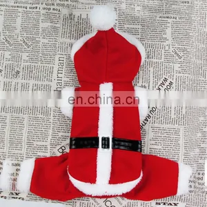 New Year Pet Santa Claus Cloth Dog Christmas Costume thumbnail-3
