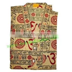 Half Sleeve Long Yoga Kurta in Cotton, Size : Chest 109 x Height 103 x Sleeve 25 Centimeters. thumbnail-3
