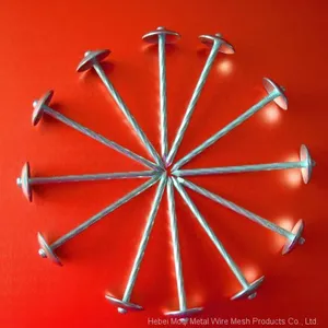 Galvanized Umbrella Head Roofing Nails Washer 90mmx4mm thumbnail-1