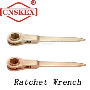 Two Kinds of Flat End Hexagon Ratchet Wrench Made of Beryllium Bronze and Aluminum Bronze thumbnail-1