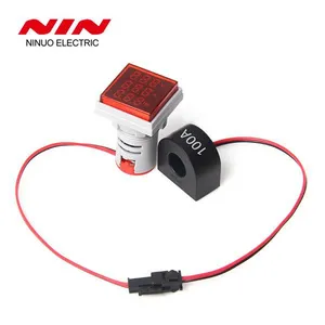 AC V+A+HZ Led Traid Display 22mm AC 0-100A Multifunctional Indicator Ammeter Voltmeter Digital Frequency Meter Equipments thumbnail-5