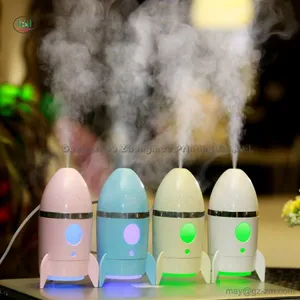135ml Aroma Diffuser Mini USB Charging Rocket Humidifier LED Night Light for Home Office Car Decoration thumbnail-1