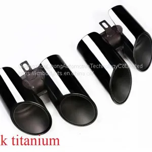 Km for Panamera GTS Style 971 2017-up Exhaust Tip Exhaust Pipes Muffler Tips Tail Pipe Black Titanium thumbnail-1