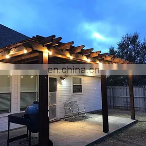 E27 LED String Light Outdoor Light String S14 Edison Bulb Led Serial Lights 48ft 15 Sockects-EU Plug thumbnail-5