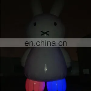 Attracting Adults and Kids Colorful LED Inflatable White Rabbit Cartoon Model For Event Evening Party,Commercial Advertising thumbnail-3