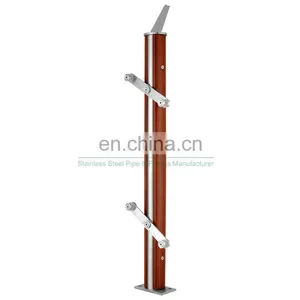 New Design Sus 304 Glass Balcony Balustrade Baluster Stair Railing Designs Factory China thumbnail-5