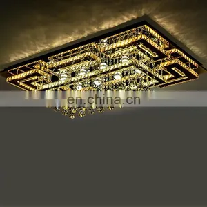 Factory Stock Modern Minimalist Ceiling Lamp Crystal Rectangular Lamp for Bedroom thumbnail-2