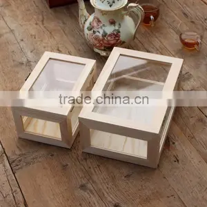 Custom Glass and Hinged Lid Pine Wood Storage Boxes Quality Choice thumbnail-3