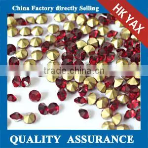 X0703 Siam/red Factory Chaton Crystal,point Back Rhinestone,glass Point Back Stone thumbnail-1