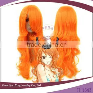 Factory Long Curly Orange Nami 2 Years Later Cosplay Wig thumbnail-1