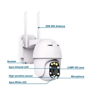 5MP PTZ IP Camera Wifi Outdoor AI Human Detection Audio1080p ,Wireless Security CCTV Camera P2P RTSP 4X Digital Zoom Wifi Camera thumbnail-1