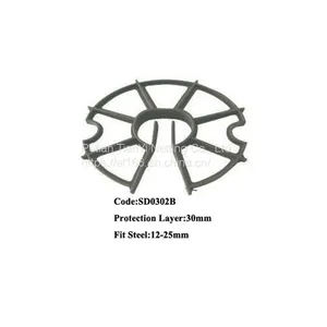 PE/PP 20/35mm Wheel Style Plastic Spacer Protective Layer of Reinforcing Steel Bar Applied in the Civil thumbnail-4