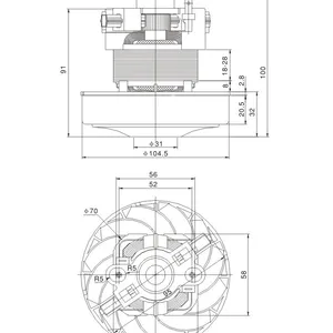Brush Vacuum Cleaner Motor thumbnail-2