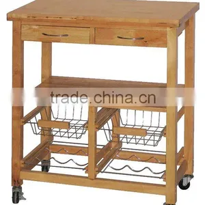 Bamboo Kitchen Trolley thumbnail-1