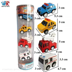 XINYU 1:64 Diecast Car Fire Fighting Taxi Bus Children Cars Toy Pullback thumbnail-4