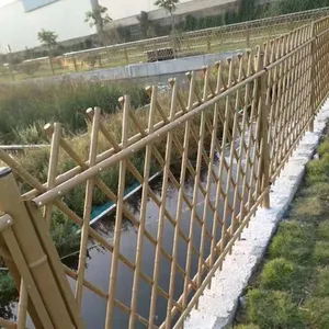 Modern Stainless Steel Imitation Bamboo Fence With 3D Modeling for Gardens, Urban Parks, and Tourist Spaces thumbnail-1
