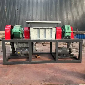 Wood Pallet Double Fabric Shredder Textile Shaft Coconut Husk Shredder Machine Cheese Shredder Machine for Sale thumbnail-3