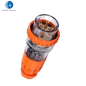 Australian Standard 3/4/5 Pin Industrial Male Plug for Construction Site, Stage Lighting, Farm Outdoor Temporary Power Connection thumbnail-1