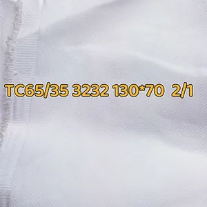 TC65/35 Polyester-cotton Medical Twill Fabric, 30*30, 130*70, Non-fluorescent Fabric thumbnail-2