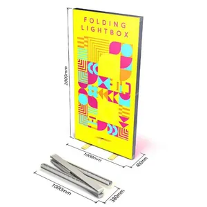 Custom 1x2m Folding LED Lightbox Display Portable SEG Backdrop Lightbox thumbnail-1