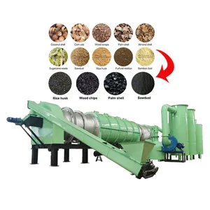 New Technology Sawdust Coconut Shell Wood Charcoal Making Machine Rice Husk Carbonizer Furnace EPC thumbnail-1