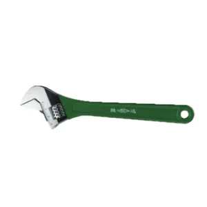 Black Electrophoresis Adjustable Wrench With Green Dipped Handle 4