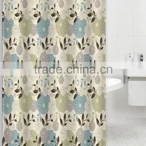 2016 New Design Black Lines Printed 100% Polyester Shower Curtain for Hotel, Family, Waterproof Bath Curtain thumbnail-4