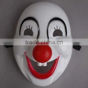 In Stock Cheap Halloween Cute Plastic Clown Mask PVC Party Masks With Red Rose thumbnail-5