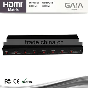 HDMI Matrix 8X8 Switches With RS232 & IR Remote EDID Learning thumbnail-1