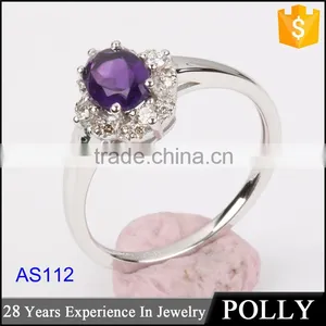 Luxury 18k Women Engagement Wedding Natural Blue Sapphire Rings thumbnail-3