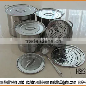 SS Steamer Stockpot 4Pcs Set thumbnail-1