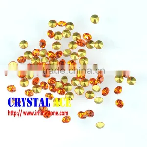 Hycinth Diamente Stones, Glass Beads Pointed Foiled Back, Machine Cut Glass Beads for Wholesale thumbnail-1