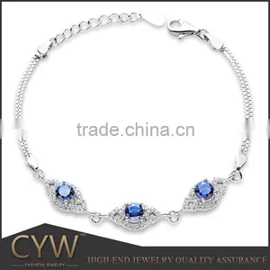 New Products Silver Chain Sapphire Bracelet for Spain Women thumbnail-1