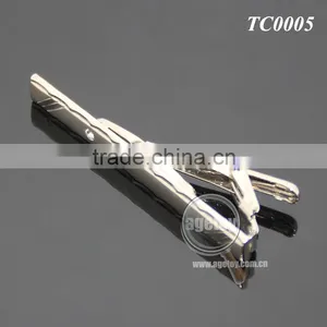 High Quality Alloy Party Simple Necktie Tie Clip Bar Pin Practical Blank Silver Metal Clip Bow Tie thumbnail-3