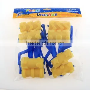 Plastic Handle Sponge Soft Checkered Pattern Designer Paint Rollers thumbnail-3