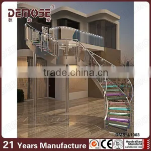 Rainbow Treads S Shape Glass Staircase DMS-L1003 thumbnail-1